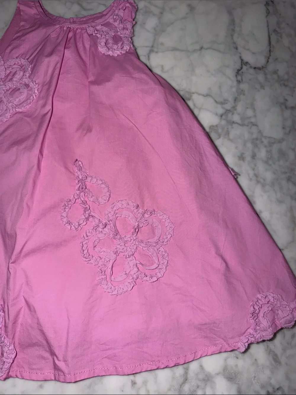 Zara Pink Sleeveless Floral Appliqué Dress 3Y
